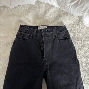 Abercrombie & Fitch Washed Black 90’s Straight Jeans